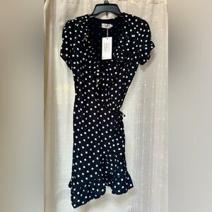 Lioness Small Black/White Polka Dot dress